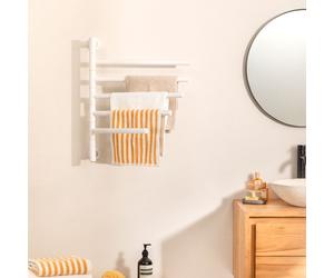 WARM TOWEL MINIMAL - Toallero Eléctrico 80W Con Barras Giratorias 180º Blanco
