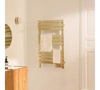 WARM TOWEL - Toallero Eléctrico De Suelo O Pared 500W Oro Cepillado