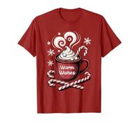 Warm Wishes Hot Cocoa Cozy Christmas Candy Hot Chocolate Camiseta