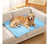 WARMAX Novaras Alfombra Refrescante para Perros y Gatos, Triple Capa Transpirable, Sin Gel ni Químicos, Lavable a Máquina, Portátil, para Hogar, Coche y Exterior