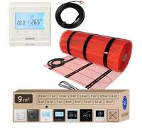 Warmcoin - Esterilla de calefacción eléctrica para suelo radiante, 160 W/m², 3,8 mm de grosor - Varios tamaños de 0,5 m² a 15 m² - Esterilla autoadhesiva para laminado, vinilo, azulejos, parquet