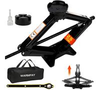 Warmfay Gato hidráulico de 2,5 T/2500 kg, universal, altura de elevación de 100 hasta 430 mm, con revestimiento de goma para coche, juego de gato hidráulico portátil de acero robusto para SUV MPV