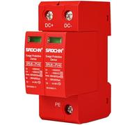 Warmfay Protección contra sobretensiones PV 2P 20-40KA, B+C 1000 V CC fotovoltaico Lightning Protector de baja tensión T1+T2 Protección contra rayos, montaje en carril DIN de 35 mm