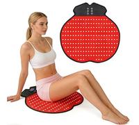 Warmforwel Cojín de asiento con luz roja - 198 LEDs 660nm & 850nm, batería 2000mAh recargable, mando a distancia, lavable, 8 modos 20 niveles para confort y relajación de cuerpo, pies y cadera