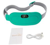 Warmher - Almohadilla térmica inteligente para alivio menstrual, calor ajustable, sin cable, recargable por USB, ergonómica, caja de regalo blanca