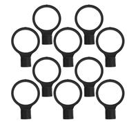 Warmhm 10 Unidades Conector de Enlace para Conos de Tráfico de Seguridad en Pvc Negro Resistente al Clima Círculo Reflectante para Uso en Eventos al Aire Libre