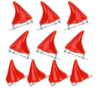 Warmhm 10 Unidades Pinza Pelo Cuernos de Demonio de Resina Roja, Accesorio Cosplay para Halloween, Metal Resistente Que No Daña el Cabello, Adecuado para Fiestas de Disfraces