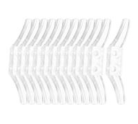 Warmhm 12 Abrazaderas para Cordones de Estores Opacos, de Acrílico y Hierro, Resistentes y Ligeras, Tornillos y Tacos para Montaje Seguro en Ventanas