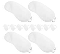 Warmhm 12 Cubiertas de Ojos para Dormir en Color Claro de Poliéster, Cómodas y Transpirables, Portátiles y Desechables para Reuniones y Oficina