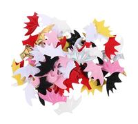 Warmhm 120 Unidades Alas de Murciélago para Halloween Mini Pinzas de Pelo, Accesorio de Disfraz Diseño Compacto y Material Pu para Manualidades y Reuniones Familiares en Interiores