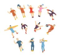 Warmhm 12piezas Figuras Modelo Humanos Plástico para Mesa Arena Accesorios Decorativos Altura para Paisajes Miniatura DIY