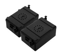 Warmhm 2 Piezas Caja Receptora Protector Fácil de Instalar de Plástico Negro para Equipo Electrónico para Vehículos RC y Modelos de Escalada Simulados