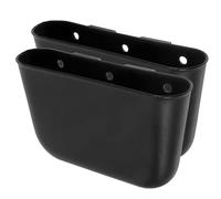 Warmhm 2 Piezas Mini Bote de Basura para Automóvil de Plástico Negro Reutilizable Diseño Colgante Adecuado para Recoger Basura Dentro del Vehículo