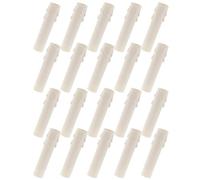 Warmhm 20Pcs Portalámparas para Lámparas de Araña Fundas de Plástico para Velas Blanco Forma de Vela para Bombillas de Araña y Decoración Festiva del Hogar