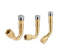 Warmhm 3piezas Extensores de Válvula de Cobre con Ángulos Prolongador para Neumáticos de Coches Motos y Camiones Adaptador Resistente y Hermético