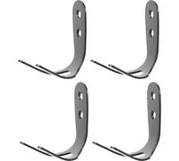 Warmhm 4 Ganchos de Acero Inoxidable Negro para Piscina, Colgadores Versátiles de Pared Alta Capacidad de Carga, Ideales para Exteriores, Paquete de 4 Unidades