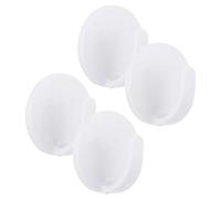 Warmhm 4 Ganchos Magnéticos Blancos Resistentes y Estables para Refrigerador de Cocina Hechos de Abs y Magnetismo Fuerte, Ideales para Sala y Oficina