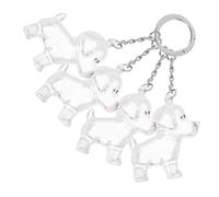Warmhm 4 llaveros Porta Pelo de Perro en Forma de Huevo ABS | Cierre hermético avanzado, diseño portátil para llavero, ligero y fácil de llevar, para dueños de mascotas