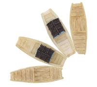 Warmhm 4 Piezas de Micropaisajes Decorativos Forma de Barquitos Realistas de Plástico, Diseño Compacto y Práctico para Aficionados al Modelismo DIY Color Aleatorio