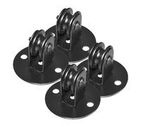 Warmhm 4 piezas poleas para lámparas colgantes, polea de techo para garaje de metal, fácil instalación, adecuadas para lámpara colgante y luces de cultivo de plantas para exteriores