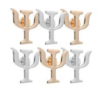 Warmhm 6 Broches de Aleación Dorada y Plateada Símbolo Psi para Psicólogos, Alfileres de Ropa Versátiles y Fáciles de Usar en Vestidos para Ocasiones Obsequios