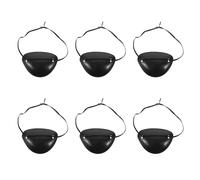 Warmhm 6 Parches Ojo para Cosplay de Mascarada Diseño Pirata Único, Máscara Negra de Plástico Ligera y Transpirable para Fiestas de Halloween y Actividades en Grupo