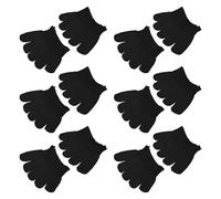 Warmhm 6 Pares Calcetines de Cinco Dedos Antideslizantes de Algodón Negros | Acolchado Reforzado en Antepié, Diseño sin Talón, Uso Diario y Pilates, para Sandalias y Separadores
