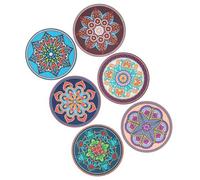 Warmhm 6 Posavasos de Silicona Diseño de Mandala, Aislantes y Antiescaldaduras para Proteger Mesa Comedor Decoración Exótica Color Aleatorio