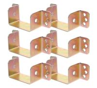 Warmhm 6 Sujetadores de Barandilla de Cama de Hierro Naranja, Hebilla Simple Engrosada en Forma de U, Fijación Firme y Conveniente para Barreras Cama para Adultos