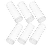 Warmhm 6 Tubos Transparentes de Abs para Almacenamiento de Monedas Tapa Sellada, Soporte Redondo Ligero para Coleccionables y Actividades al Aire Libre