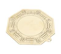 Warmhm Adorno de Espejo Bagua de Cobre Dorado, Decoración Retro