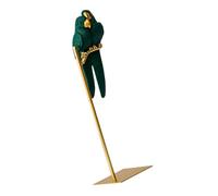 Warmhm Adorno de Loro de Mesa Diseño y Único en Resina y Aleación de Loros Verde para del Hogar para o Cafetería