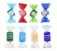 Warmhm Adornos de Dulces de Vidrio Coloridos para Embellecimiento del Hogar, 8 Piezas, Material Vidrio, No se Desvanecen, Ideales para Dormitorio u Oficina Estilo Varios Estilos