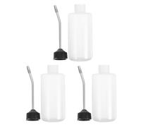 Warmhm Botella Dispensadora de Aceite Boquilla de Hierro con Tapa para Máquina de Coser, 3 Piezas 120ml, Plástico Duradero para Uso Doméstico y Automotriz
