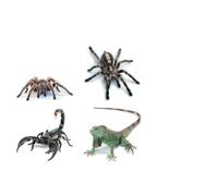 Warmhm Calcomanía para Coche Patrón de Animales en 3d de Pvc, 4 Piezas Decorativas para Ocultar Rayones Diseño Innovador y Forma de Animales