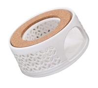Warmhm Calentador de Té Cerámico con Base Calefactora Antideslizante para Tetera Diseño Hueco para Mejor Circulación de Aire Soporte para Vela Práctico para Mantener Té y Alimentos