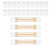 Warmhm Cinta de Goma Beige Cuidado del Cuello Efecto Antienvejecimiento y Reducción de Arrugas, Ligera y Cómoda, Pack de 4 Unidades para Mujeres