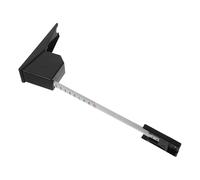 Warmhm Cinta Métrica Metálica de Altura Retráctil 200 CM Montaje en Pared, Instrumento de Medición para y Adultos en Consultorios y Centros de Salud, Color Gris Claro