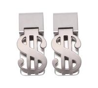 Warmhm Clip de Dinero Ligero y Fácil de Llevar para Billetera de Acero Inoxidable Pack de 2 Piezas de Clip Metálico para Billetes y Tarjetas