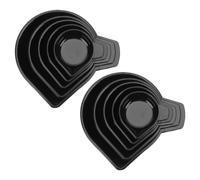 Warmhm de Pesaje de Plástico Diseño Ergonómico Negro para Laboratorio 10 Bandejas y Fácil Manejo para Muestras de Polvo en Aplicaciones Científicas