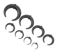 Warmhm Dilatador de Oreja en Forma Negro de Acrílico 8 Piezas
