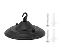 Warmhm Dosel de Luz Colgante Kit de Lámpara Colgante Placa de Montaje de Luminaria 90mm Hierro Negro Gancho de Retención Fácil de Instalar para Restaurante y Bar