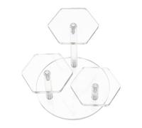 Warmhm Expositor Vertical de Acrílico de 3 Niveles para Joyas y Figuras, Soporte Resistente Diseño Escalonado para Almacenar y Mostrar Artículos Pequeños