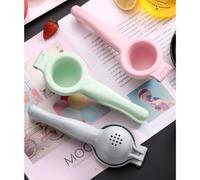 Warmhm Exprimidor Manual de Limón Rosa para Cocina Casera, Extractor de Cítricos de Pp, Práctico y Fácil de Usar para Jugos Frescos y Saludables