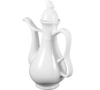 Warmhm Jarra de Licor de Cerámica, Hervidor de Vino para Beber, 280ml, Blanco, Fácil de Levantar y Mover, No se Rompe Fácilmente, para Bar y Camping