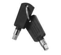 Warmhm Llave de Repuesto para Congelador Comercial y Congelador Tipo Arcón, Fiable y Resistente, Eje Pentagonal de 6mm y Cuerpo de Plástico y Acero Color Plata