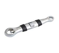 Warmhm Llave Inglesa Multifunción Ajustable de Doble Extremo en Acero al Carbono Negro, Resistente al Desgaste y Anti-impacto para Bricolaje y Tuercas