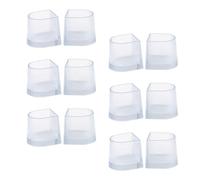 Warmhm Mangas de Tacón Alto Antideslizantes de PVC para Bodas al Aire Libre y Ceremonias, 12 Piezas Que Reducen el Sonido y Ofrecen Tracción Extra