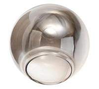 Warmhm Pantalla de Lámpara de Globo de Vidrio para Lámparas Colgantes, Repuesto Semicircular en Color Gris, Adecuado para Iluminación en Salones y Recibidores, Diámetro Amplio