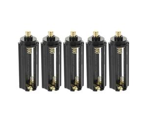 Warmhm Portapilas para Linterna Estuche Plástico Compacto para 3 Pilas AAA, Pack de 5, Organizador de Baterías para Camping y Senderismo